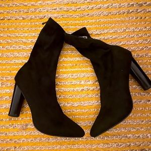 Pretty Little Thing Suede Sock-like Heel Boot